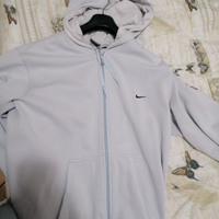 Felpa originale Nike L cappuccio cerniera azzurra
