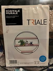 Scaffale murale rotondo TRIALE 42×42 cm  3 ripiani