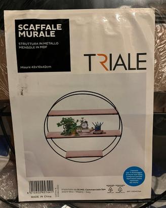 Scaffale murale rotondo TRIALE 42×42 cm  3 ripiani