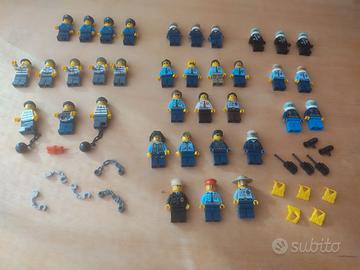 LEGO 36 MINIFIGURE ORIGINALI CORPO POLIZIA E LADRI