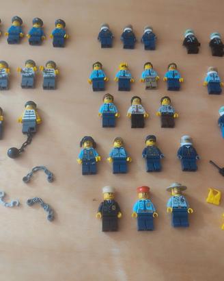 LEGO 36 MINIFIGURE ORIGINALI CORPO POLIZIA E LADRI