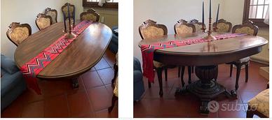 Tavolo ovale da pranzo Luigi Filippo