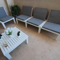 Set da esterno 4 sedute e 1 tavolino