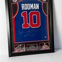 NBA canottiera Dennis Rodman Detroit autografo