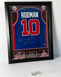 NBA canottiera Dennis Rodman Detroit autografo