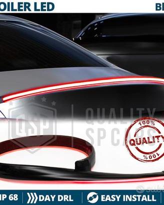 SPOILER LED Posteriore BMW Serie 6 7 Adesivo NERO