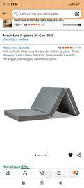materasso pieghevole in Memory foam 120 x 190