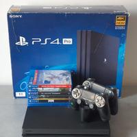 PS4 PRO 1TB + 2 controller + 6 giochi-Perfetta