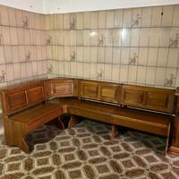 Grande cassapanca angolare in legno masello