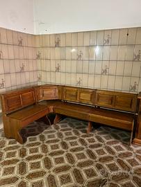 Grande cassapanca angolare in legno masello