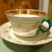 Antica tazza Biedermeier porcellana Bohemia '800