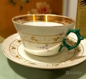 Antica tazza Biedermeier porcellana Bohemia '800