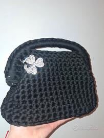 borsa uncinetto nera 
