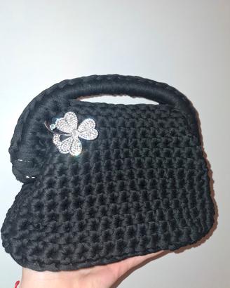 borsa uncinetto nera 