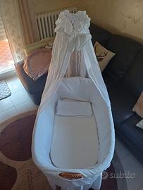 Cesta culla in vimini