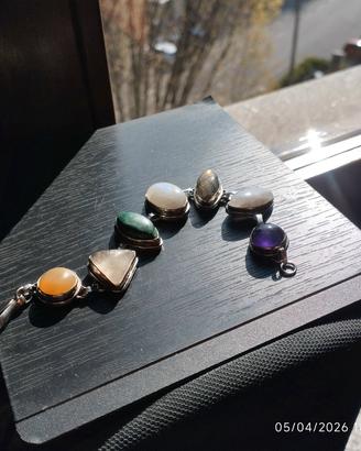 bracciale  in argento e pietre naturali 