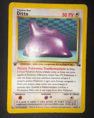 Ditto Prima Edizione Fossil 18/62