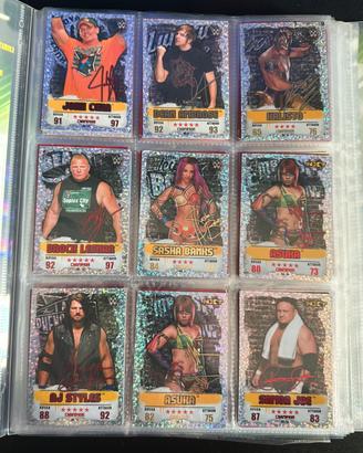 Carte WWE Slam Attax 2016 - 13 Autografate + 140