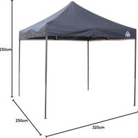 Gazebo pop-up 2.5x2.5m completamente impermeabile