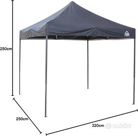 Gazebo pop-up 2.5x2.5m completamente impermeabile