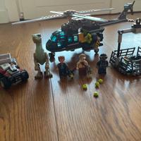 Jurassic world cattura di blue con elicottero