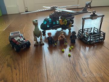 Jurassic world cattura di blue con elicottero