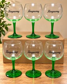 Set 6 Calici Tanqueray Gin Tonic con Stelo Verde