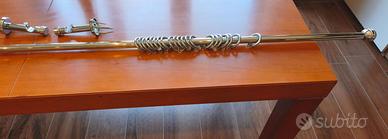 BASTONE + 2 GANCI PER TENDE