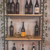 mobile in ferro battuto e rovere chiaro