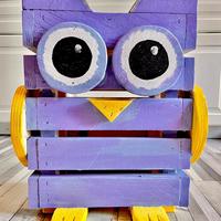 Fioriera a forma di gufo in legno fatta a mano🦉🌸
