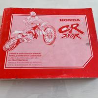 Manuale uso e manutenzione HONDA CR250R