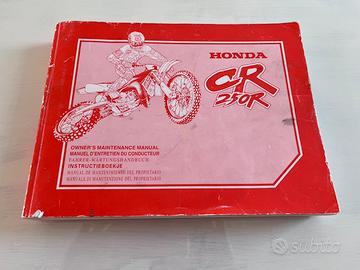 Manuale uso e manutenzione HONDA CR250R