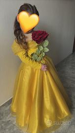 Vestito carnevale la bella e la bestia