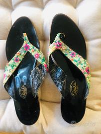 infradito eieganti  in perline DAL CO’ anni 70’