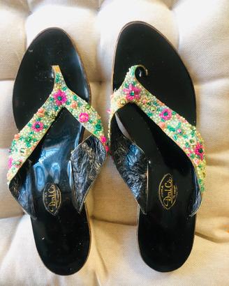 infradito eieganti  in perline DAL CO’ anni 70’