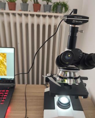 Bimicroscopio Trinoculare Murzider con Fotocamera