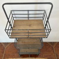 Carrellino antracite su ruote