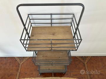 Carrellino antracite su ruote