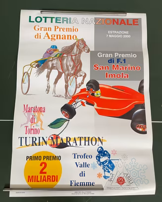 Manifesto d'epoca Lotteria 2000