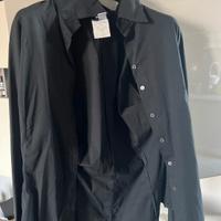 camicia nera slim