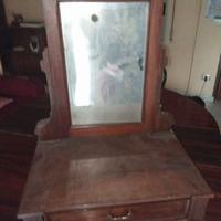 Specchiera antica di fine '800 in legno e ottone