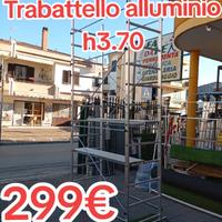 trabattello alluminio alto 3.7 MT base 100x155