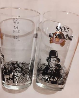 Bicchieri birra PIEBALGA da Riga, LETTONIA e altri