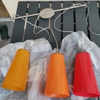 Lampadario lampada soffitto in vetro colorato 