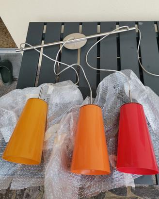 Lampadario lampada soffitto in vetro colorato 