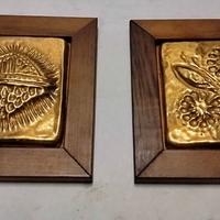 Set 2 quadretti,Cottoveneto."Pesce palla/Erbario"