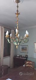 Lampadario in ferro battuto