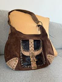 Borsa Just Cavalli in pelle e camoscio
