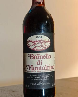 Brunello di Montalcino DOCG   Annata: 1981 Valdica