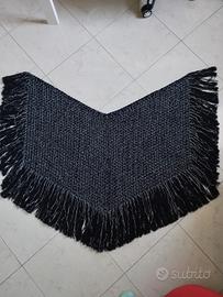 scialle elegante nero/ argento 